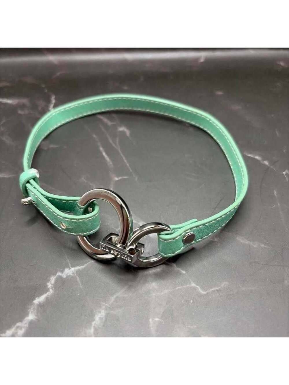 lia sophia Mint Green Leather Choker Necklace